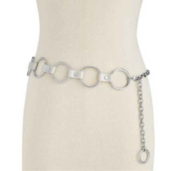 Steve Madden Circle-Link Chain Belt, Size M/L by Vanessa Jane