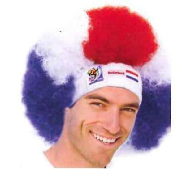 Holland World Cup Soccer Afro Wig – Official FIFA Licensed Retro Fan Gear by Price Is Right Miami