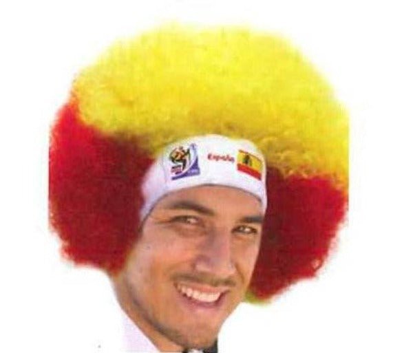 Spain World Cup Soccer Afro Wig – Official FIFA Licensed Retro Fan Gear by Price Is Right Miami