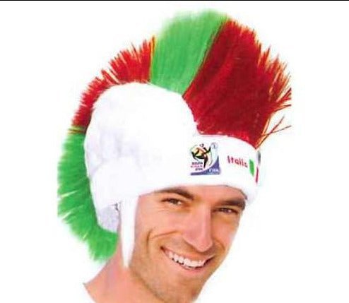 Italy World Cup Soccer Mohawk Wig 25-Count Case Pack – Official FIFA Licensed Retro Fan Gear by Price Is Right Miami