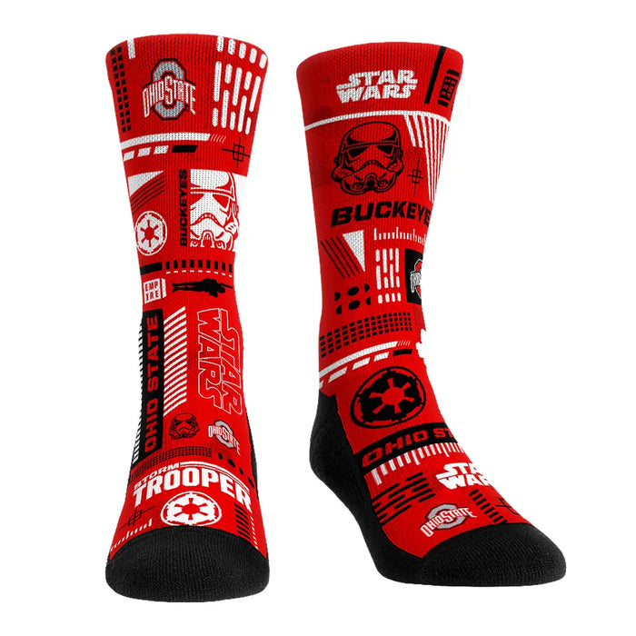Ohio State Buckeyes - Star Wars - Stormtrooper Pattern by Rock 'Em Socks