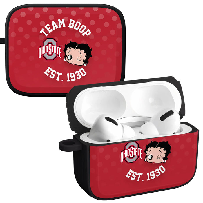Ohio State Buckeyes X Betty Boop HDX Apple AirPods Pro 1 & 2 Case Cover by Affinity Bands