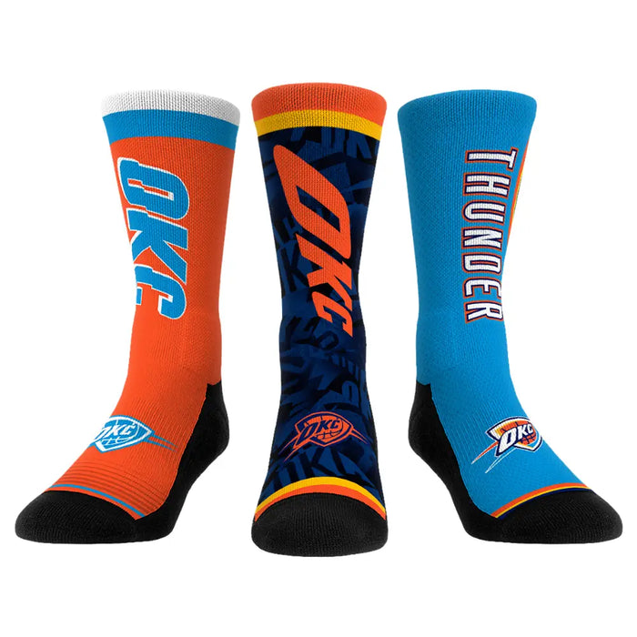 Oklahoma City Thunder - Ultimate Jersey - 3-Pack by Rock 'Em Socks