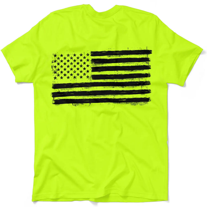 Old Glory - Safety Yellow Hi-Vis T-Shirt by Armed American Supply