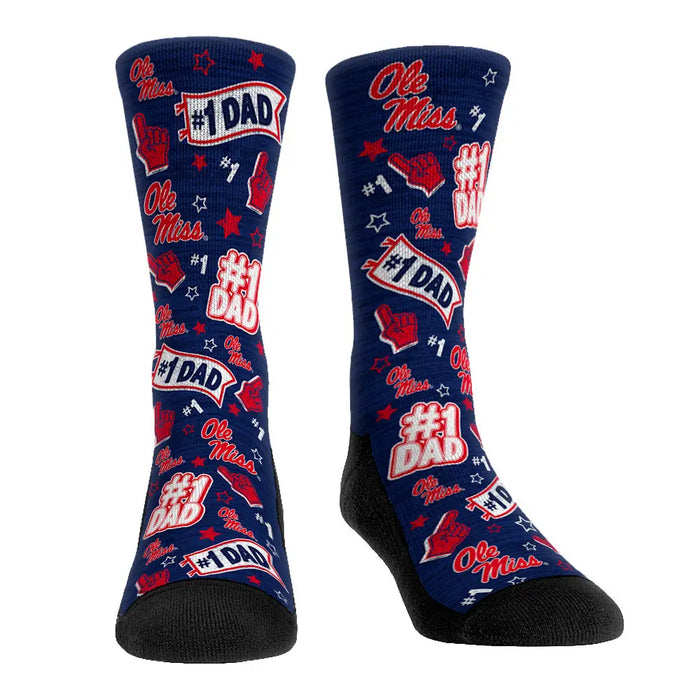 Ole Miss Rebels - #1 Dad by Rock 'Em Socks