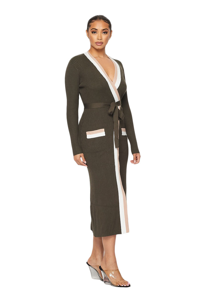 Long Wrap Cardigan Sweater by The House of Stylez