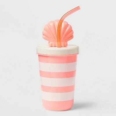 Sun Squad™ 17 fl oz Tumbler with Figural Shell Lid Pink by Deal US