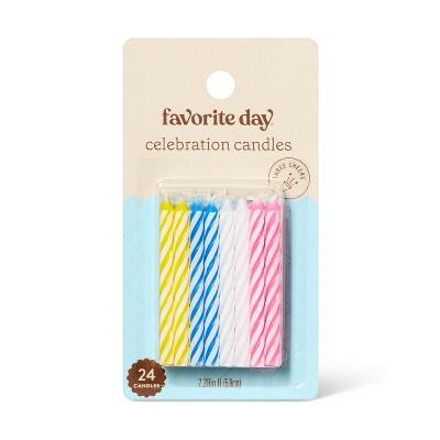 Favorite Day™ Celebration Candles 24ct - Birthday Party Decor by Deal US