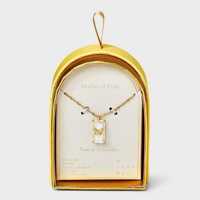 A New Day™ 14K Gold Dipped Mother of Pearl Butterfly Pendant Necklace Gold by Deal US