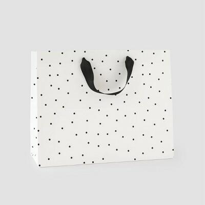 Sugar Paper™ + Target Medium Gift Bag Black Scattered Dots by Deal US