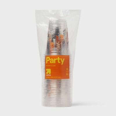 Up&up™ Halloween Disposable Cups 18oz Clear 30ct Plastic Multicolor by Deal US