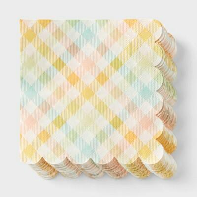 Spritz™ Easter Plaid Lunch Napkins 30ct Party Tableware Spring Decor by Deal US