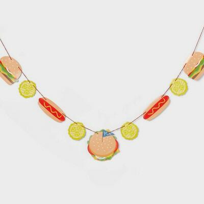 Sun Squad™ 72" Hot Dog Hamburger Paper Garland Party Decorations by Deal US