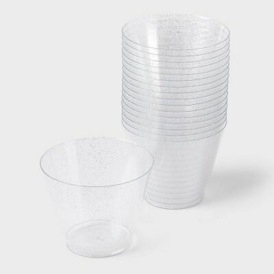 Spritz™ 9oz Stemless Wine Glasses Silver Polystyrene Disposable 20ct by Deal US