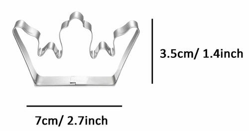 WJSYSHOP King Queen Crown Shaped Stainless Steel Cookie Cutter Crown-3 by Deal US