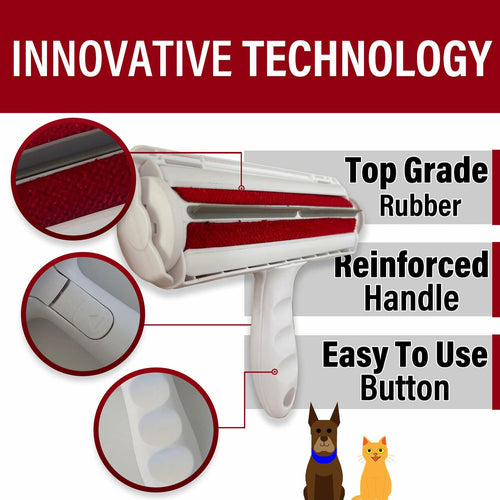 Pawline Pet Hair Remover Lint Roller Reusable for Couch Clothing Carpet by Deal US