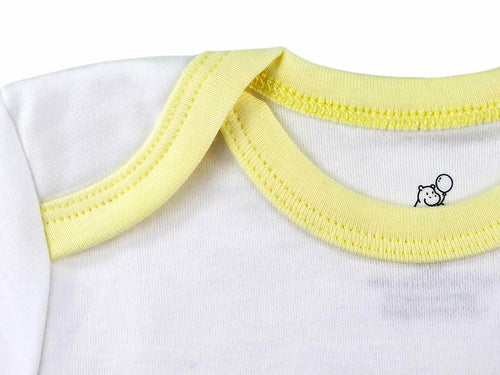 HippoHugs Organic Cotton Baby Sleeveless Footless Romper Yellow Bunny Size 3-6M by Deal US