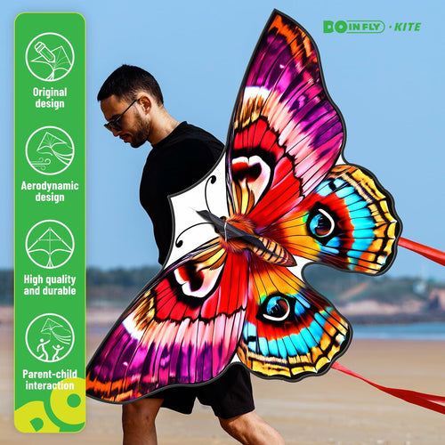 DoinFly Butterflys Kids Kite Easy Fly w/ 328ft Line & Winder Red 1 Pack by Deal US