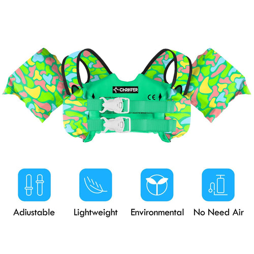 Chriffer Kids Swim Vest 30-55lbs Toddler Life Jacket Floaties Arm Wings by Deal US