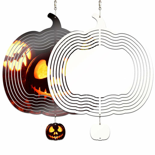 GALAXY WIND SPINNER 10" 3D Stainless Steel Round Pumpkin Garden Decor 25cm by Deal US