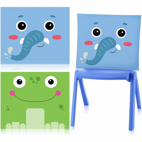 Breling 4 Pcs Animal Chair Covers 15.7x13.8 Inch Elephant Frog Pig Giraffe by Deal US