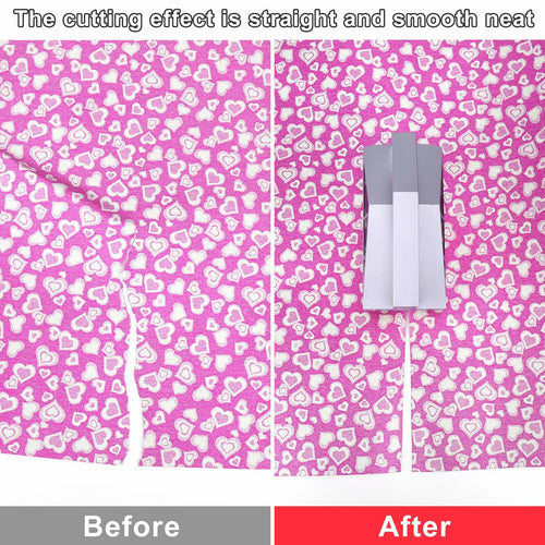 Vodolo Wrapping Paper Cutter with 6 Replaceable Blades Silver Gift Wrap Tool by Deal US