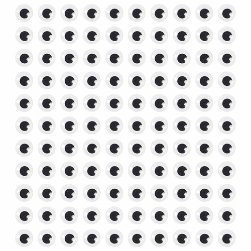humyeam 1000pcs 8mm White Self-Adhesive Googly Wiggle Eyes for Crafts by Deal US