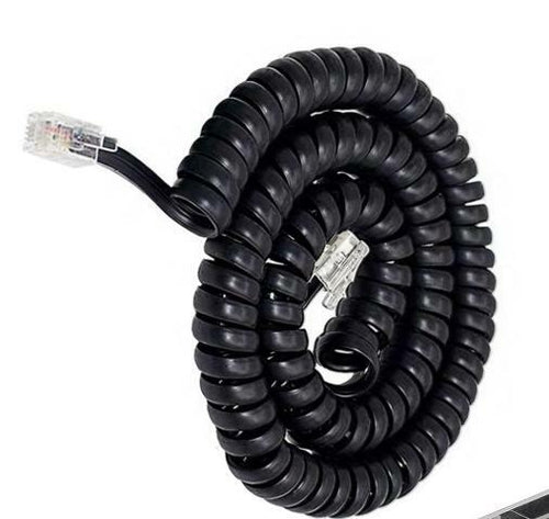 Ubramac RJ9 4P4C Telephone Handset Cord Coiled Wire 20 Pack 8ft/1.4ft by Deal US