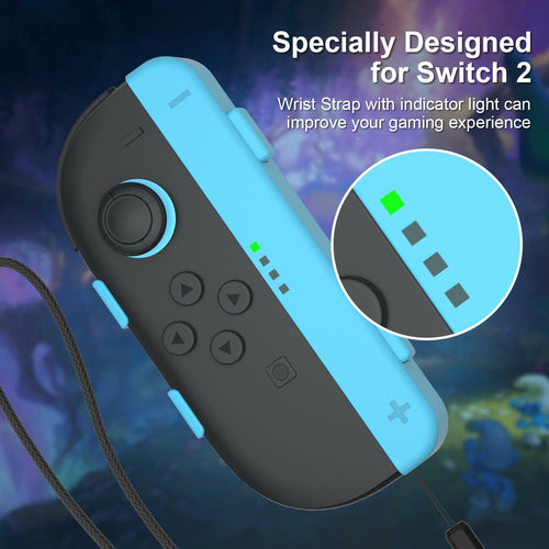 Gamorek Wrist Strap for Switch 2 Joy Con Controller 2 Pack Blue Orange by Deal US