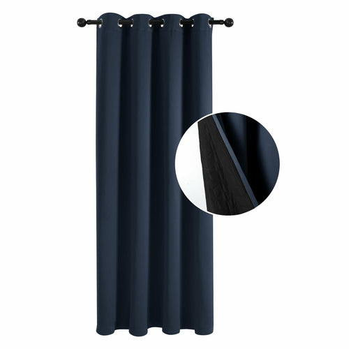 Deconovo Blackout Door Curtain Double Layer Insulated Navy 38x80 1 Panel by Deal US