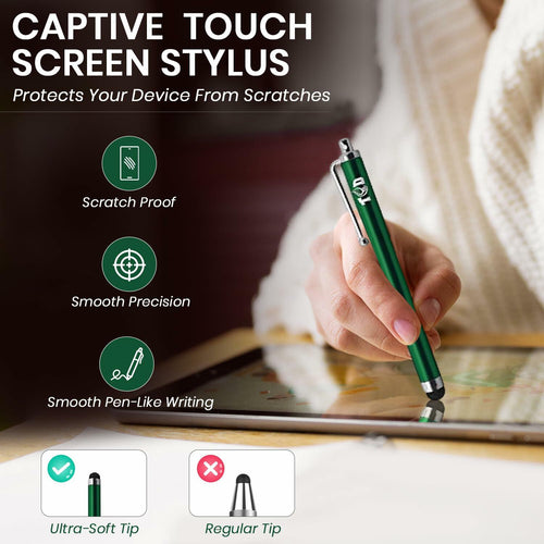THE CASE DOCTOR TCD 10-Pack Green Stylus Pen Set Universal Capacitive by Deal US