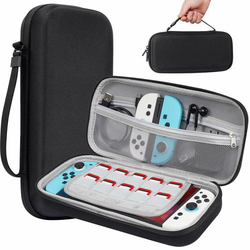TIGOJH Switch 2 Carry Case with 10 Game Slots & Accessory Pocket Black by Deal US