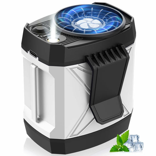 yiHuiya Portable Fan Under Shirt Waist Clip-On 4-Speed Rechargeable White by Deal US