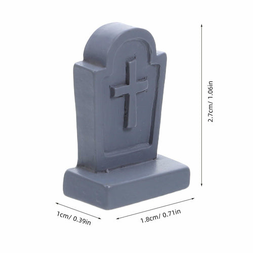 BESTOYARD Halloween Mini Tombstone Decorations 20Pcs Gray Resin 1.06x0.70x0.39in by Deal US