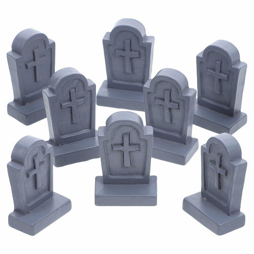 BESTOYARD Halloween Mini Tombstone Decorations 20Pcs Gray Resin 1.06x0.70x0.39in by Deal US