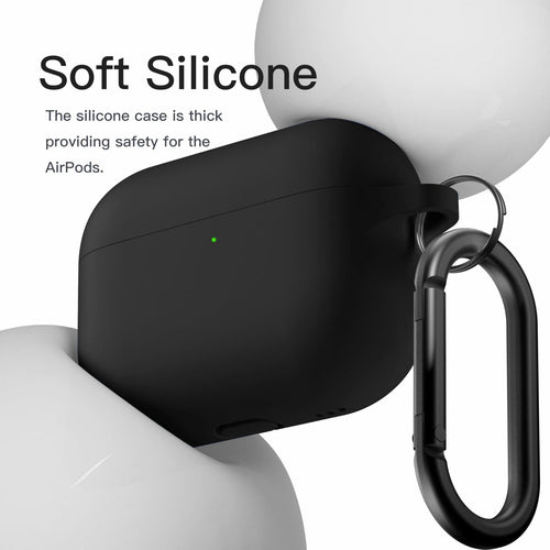 Brujula Silicone Case for AirPods Pro 3rd Gen 2025 Black Protective Cover by Deal US