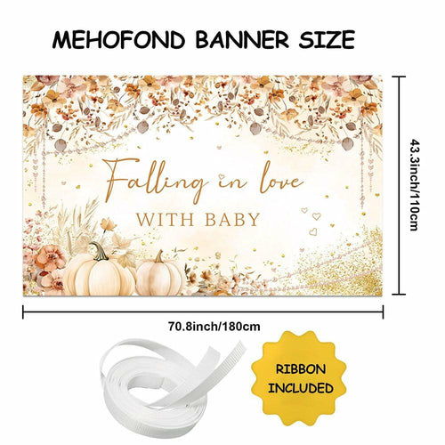 MEHOFOND Wildflower Fall Baby Shower Banner 5.9x3.6ft Autumn Floral Decor by Deal US