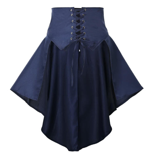 COSDREAMER Steampunk Ruffle Pirate Corset Skirt Belt Blue Size XL by Deal US