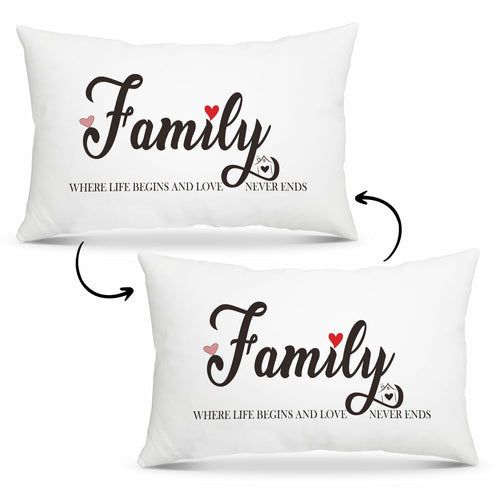 Fihjm Family Throw Pillow Cover 12x20 Beige Farmhouse Home Decor 24 Pack by Deal US