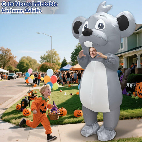 Camlinbo Inflatable Adult Blow Up Rat Costume Body Suit Multicolor One Size by Deal US