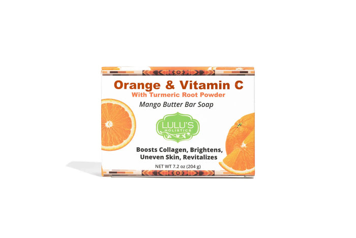 Orange Vitamin C Turmeric Mango Butter Bar Soap – Brightening Cleanse by Lulu’s Holistics
