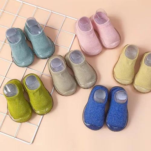 Organic Cotton Barefoot Sock Shoes for Babies & Toddlers – Clear Sole by ozznekshoes