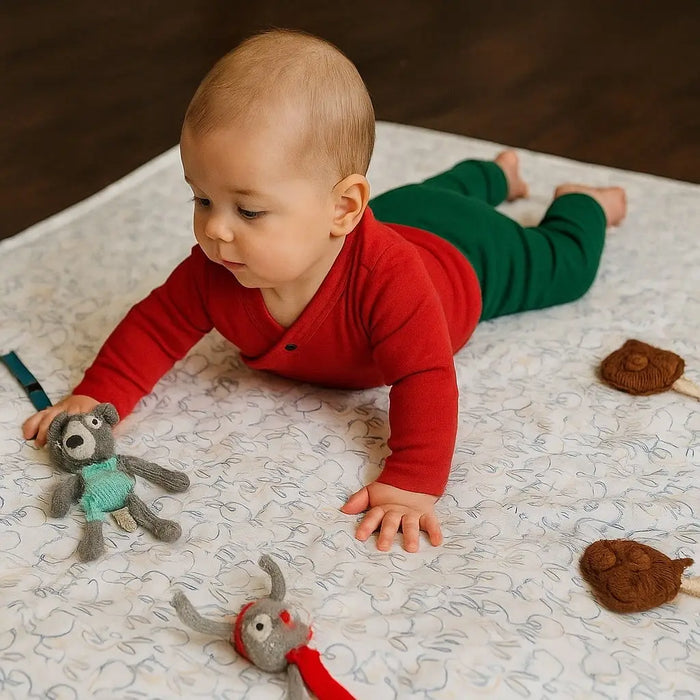 Organic Play Mat | Rectangle | Bunnies by Finn + Emma