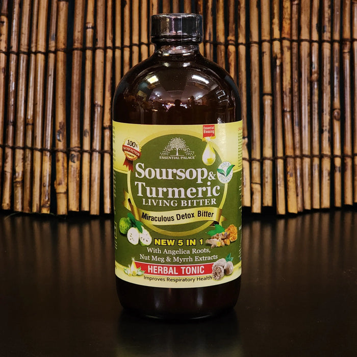 Organic Soursop and Turmeric Bitters 16oz by Adiva Naturals
