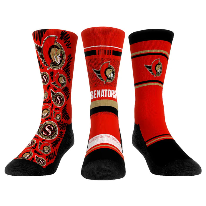 Ottawa Senators - 3-Pack by Rock 'Em Socks