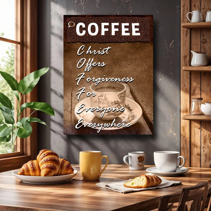 Our C.O.F.F.E.E Faith Sign IX by Tailored Canvases