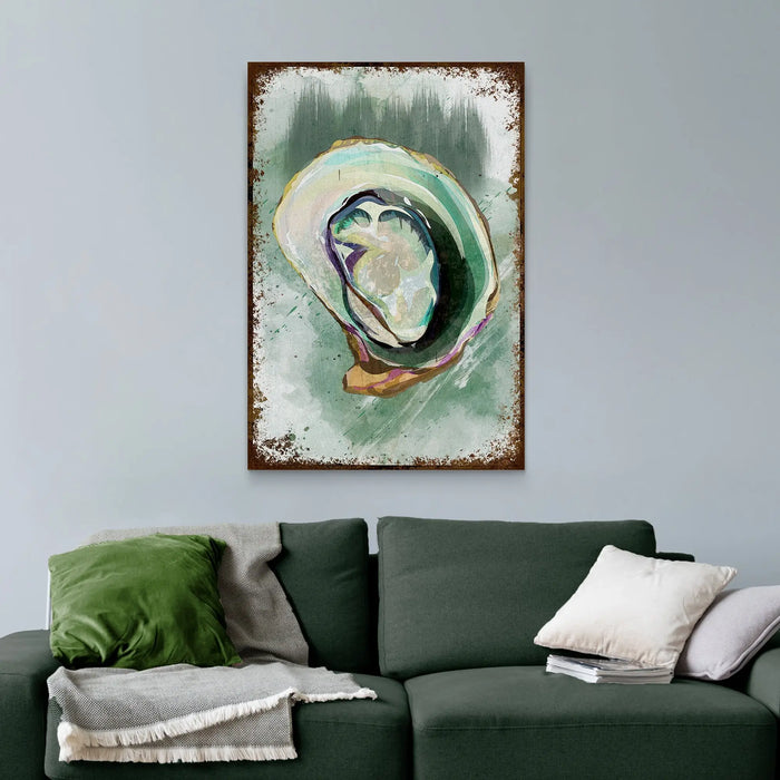 Oyster Shell Abstract Portrait Canvas Wall Art by Tailored Canvases