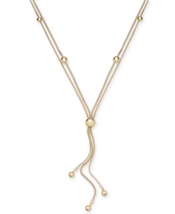 Alfani Beaded Double Strand Lariat Necklace, 24 + 2 Extender by Vanessa Jane