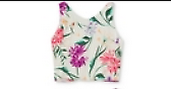 Rare Editions Big Girls Floral-Print Top- Pink Size 12 by Vanessa Jane