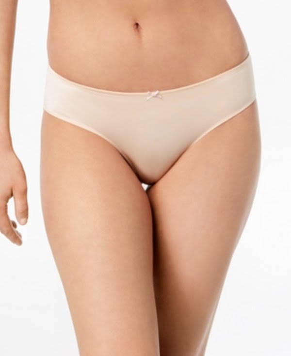 Inc Intimates Beige Solid Everyday Hipster, Size: Large by Vanessa Jane